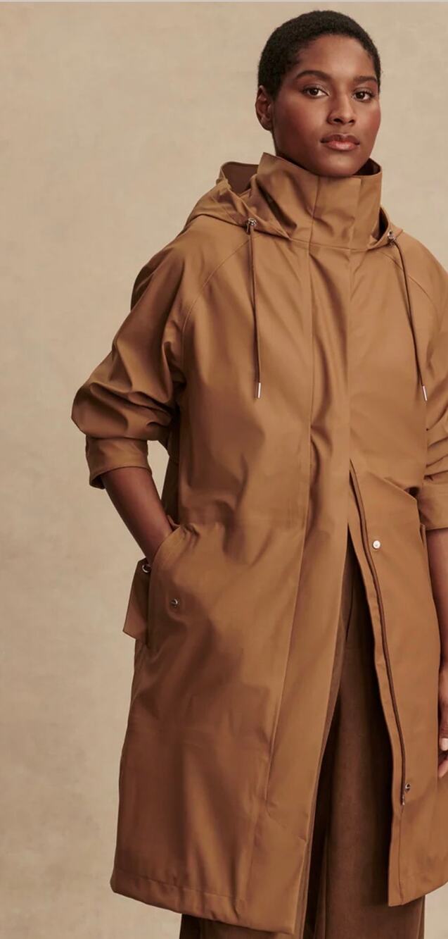 Varley Amel A-Line Rain Jacket - Stylish Cocoa Dust size large (New)